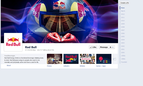 Red Bull Facebook Page