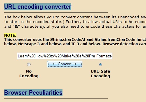URL Safe Encoding Converter