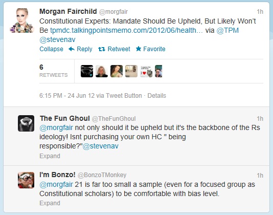 Morgan Fairchild Tweet