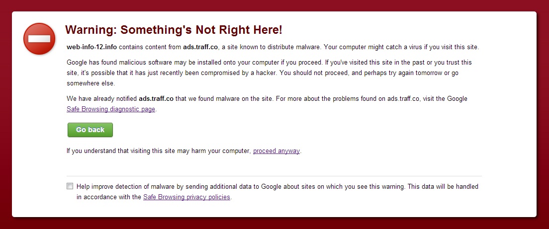 Google Malware Warning