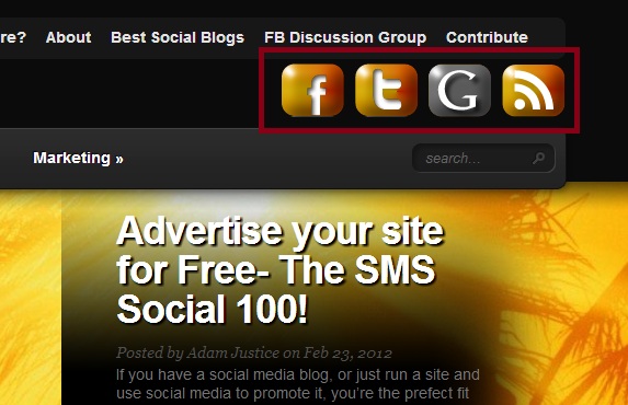 Social Media Buttons on SMS
