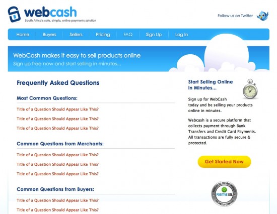 Web Cash FAQ