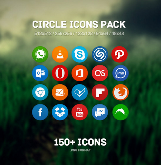 Circle Flat Icon Pack