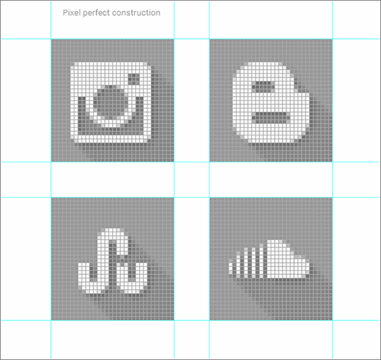 Graphic Burger Square Flat Icons