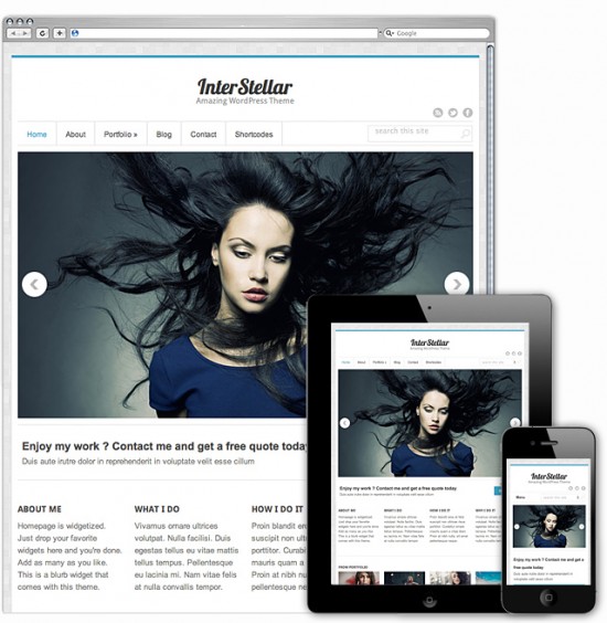 Interstellar wordpress theme